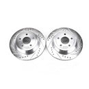 PowerStop Evolution Drilled Slotted Rotors Pair Rear For Chevrolet Cobalt