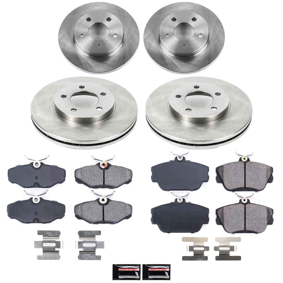 PowerStop OE Stock Replacement Low-Dust Ceramic Brake Pad and Rotor Kit
