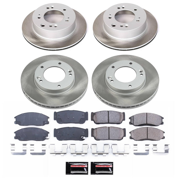 PowerStop Semi-Coated Rotor and Low-Dust Ceramic Brake Pad Kit