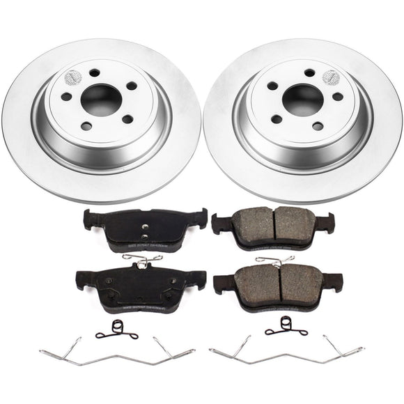 PowerStop Genuine Geomet Coated Rotor and Low-Dust Ceramic Brake Pad Kit