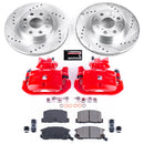 PowerStop Z23 Daily Driver Carbon-Fiber Ceramic Pads Drilled & Slotted Rotor & C