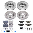 PowerStop OE Stock Replacement Low-Dust Ceramic Brake Pad and Rotor Kit