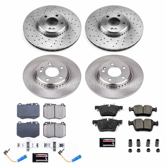 PowerStop OE Stock Replacement Low-Dust Ceramic Brake Pad and Rotor Kit