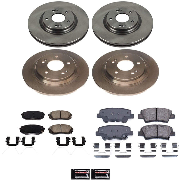 OE Stock Replacement Low-Dust Ceramic Brake Pad and Rotor Kit