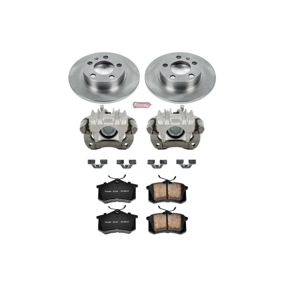 PowerStop OE Stock Replacement Low-Dust Ceramic Brake Pad, Rotor and Caliper Kit
