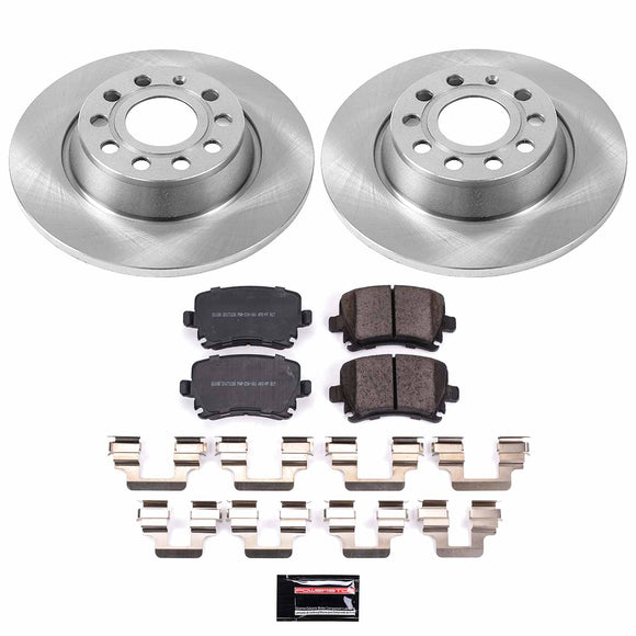 PowerStop OE Stock Replacement Low-Dust Ceramic Brake Pad and Rotor Kit