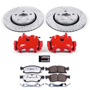PowerStop Z36 Truck and SUV Ceramic Brake Pad, Drilled & Slotted Rotor, and Cali