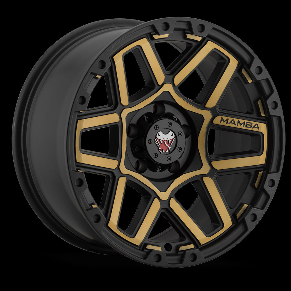 20x9 Mamba M23 Matte Black W/ Bronze Face 6x139.7 6x5.5 ET-12 Wheel Rim - 0