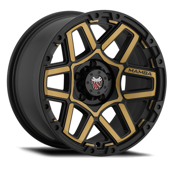 20x9 Mamba M23 Matte Black W/ Bronze Face 6x139.7 6x5.5 ET-12 Wheel Rim