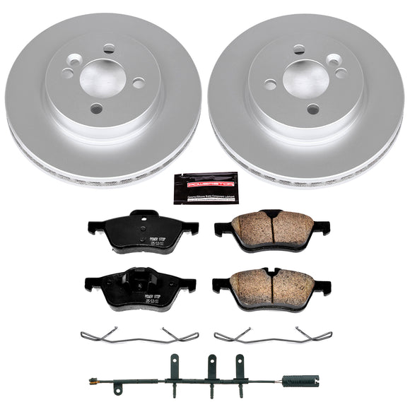 PowerStop Genuine Geomet Coated Rotor and Carbon-Fiber Ceramic Brake Pad Kit