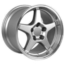 17" Replica Wheel CV01 Fits Chevrolet Corvette - ZR1 Rim 17x11 Silver Wheel