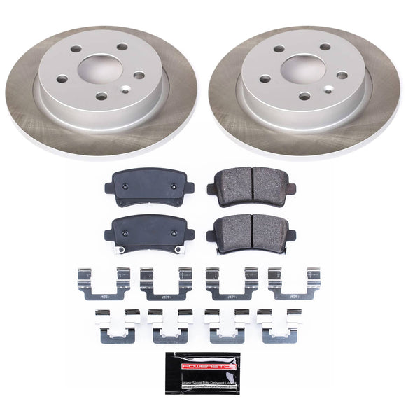 PowerStop Semi-Coated Rotor and Low-Dust Ceramic Brake Pad Kit