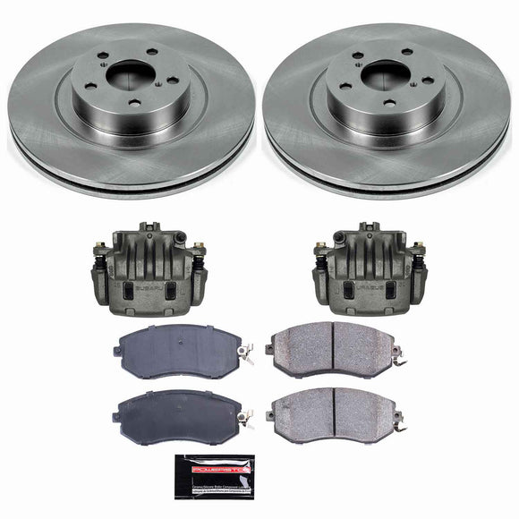 PowerStop OE Stock Replacement Low-Dust Ceramic Brake Pad, Rotor and Caliper Kit