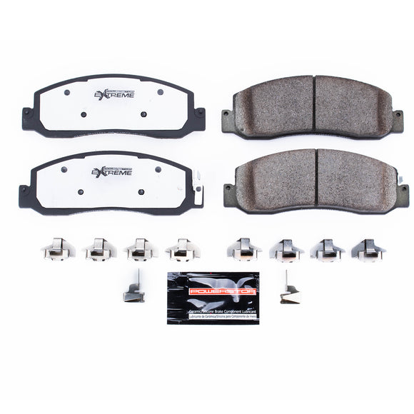 PowerStop Z36 Truck And Tow Carbon-Fiber Ceramic Brake Pads With Hardware