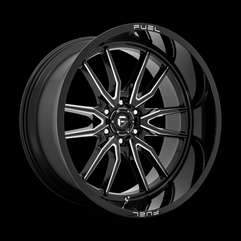 24X12 Fuel D761 Clash Gloss Black Milled 6X135 ET-44 wheel/rim