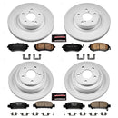 PowerStop Genuine Geomet Coated Rotor and Low-Dust Ceramic Brake Pad Kit
