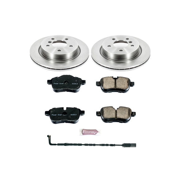 PowerStop OE Stock Replacement Low-Dust Ceramic Brake Pad and Rotor Kit