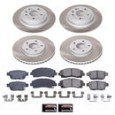 PowerStop Semi-Coated Rotor and Low-Dust Ceramic Brake Pad Kit