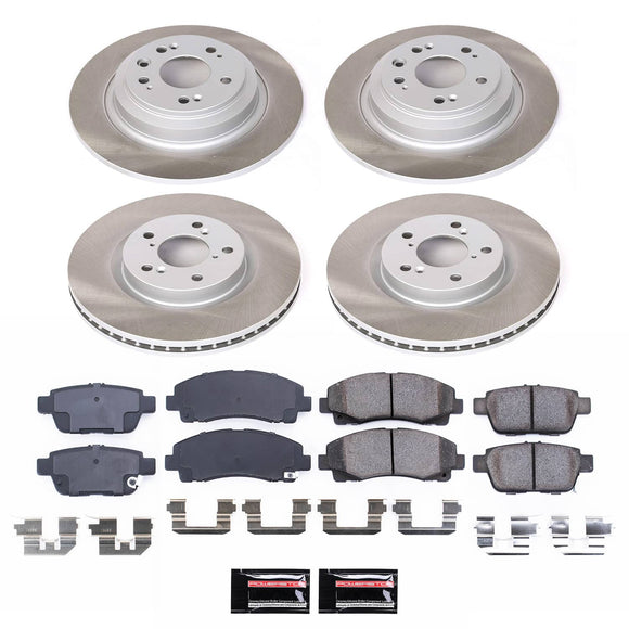 PowerStop Semi-Coated Rotor and Low-Dust Ceramic Brake Pad Kit