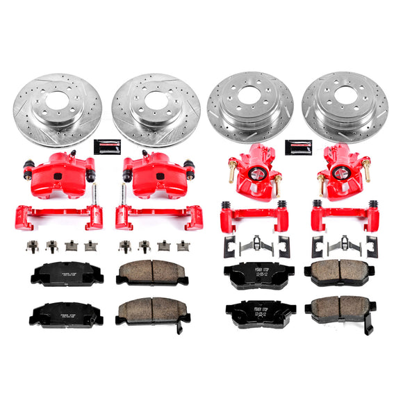 PowerStop Z23 Daily Driver Carbon-Fiber Ceramic Pads Drilled & Slotted Rotor & C