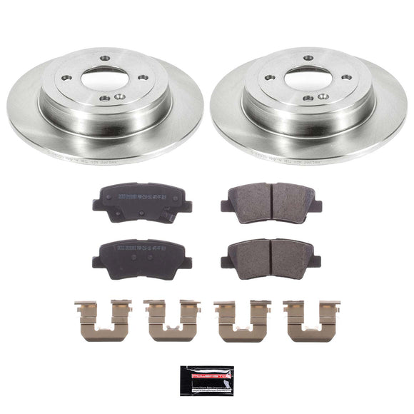 PowerStop OE Stock Replacement Low-Dust Ceramic Brake Pad and Rotor Kit