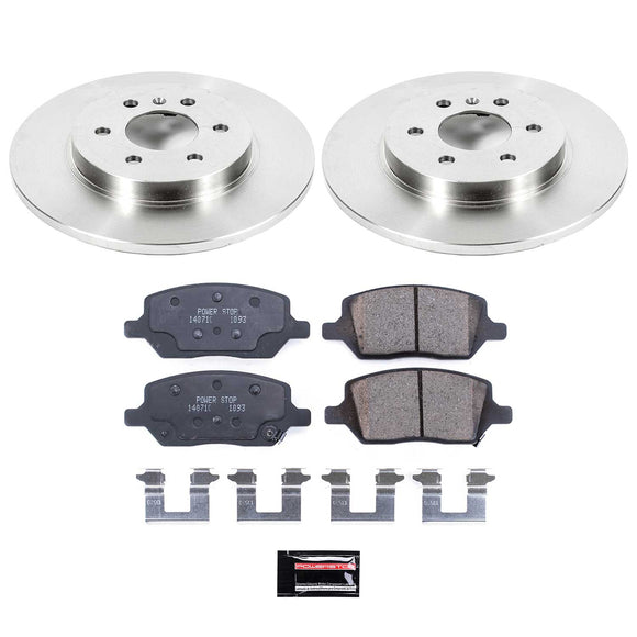 PowerStop OE Stock Replacement Low-Dust Ceramic Brake Pad and Rotor Kit