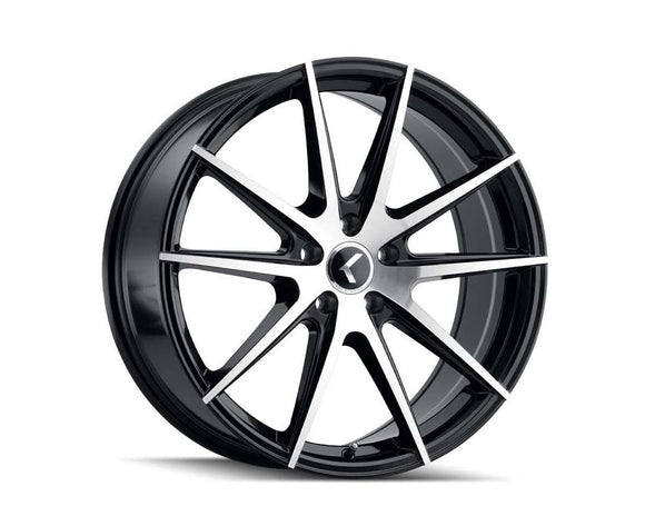 20x8.5 Kraze KR193 Turismo Black Machined 5x114.3 5x4.5 ET38 Wheel Rim
