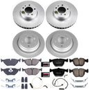 PowerStop Genuine Geomet Coated Rotor and Carbon-Fiber Ceramic Brake Pad Kit