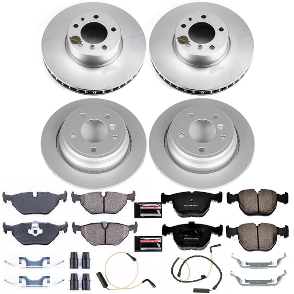 PowerStop Genuine Geomet Coated Rotor and Carbon-Fiber Ceramic Brake Pad Kit
