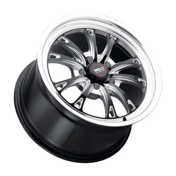 18x10 WELD Performance Belmont Drag Black Milled 5x120 ET45 CB78.1 Wheel Rim