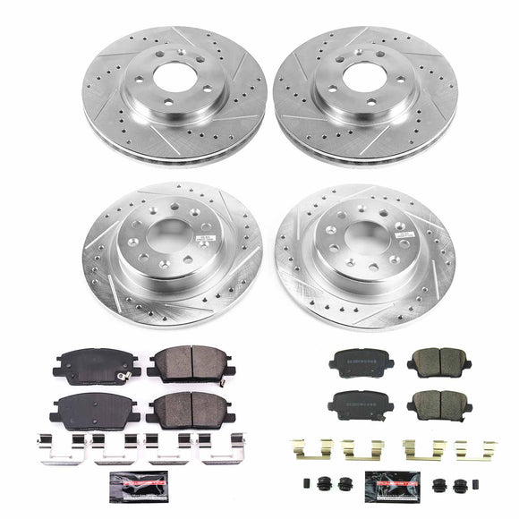PowerStop Z23 Daily Driver Carbon-Fiber Ceramic Brake Pad and Drilled & Slotted