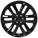 22" Replica Wheel fits Ford F150 - FR76 Black 22x9