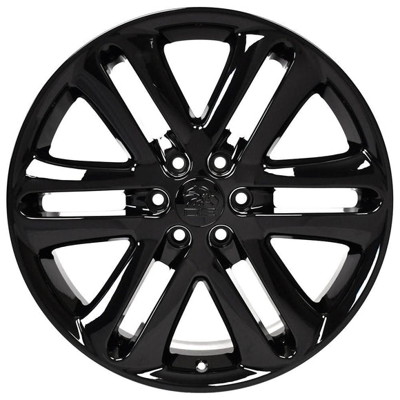 22" Replica Wheel fits Ford F150 - FR76 Black 22x9