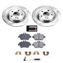 PowerStop OE Stock Replacement Low-Dust Ceramic Brake Pad and Rotor Kit