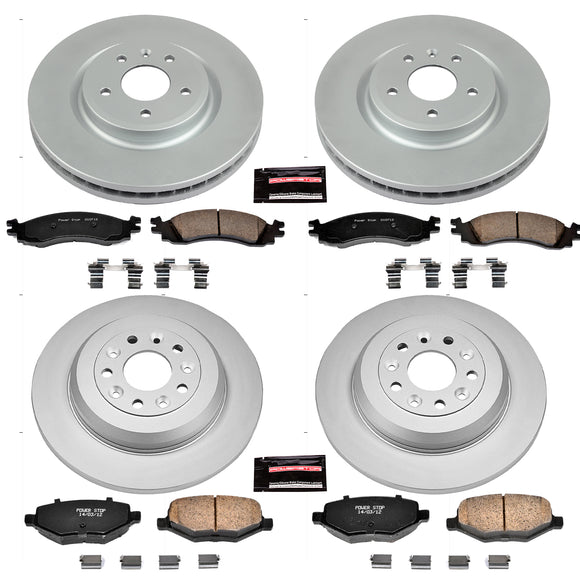 PowerStop Genuine Geomet Coated Rotor and Low-Dust Ceramic Brake Pad Kit