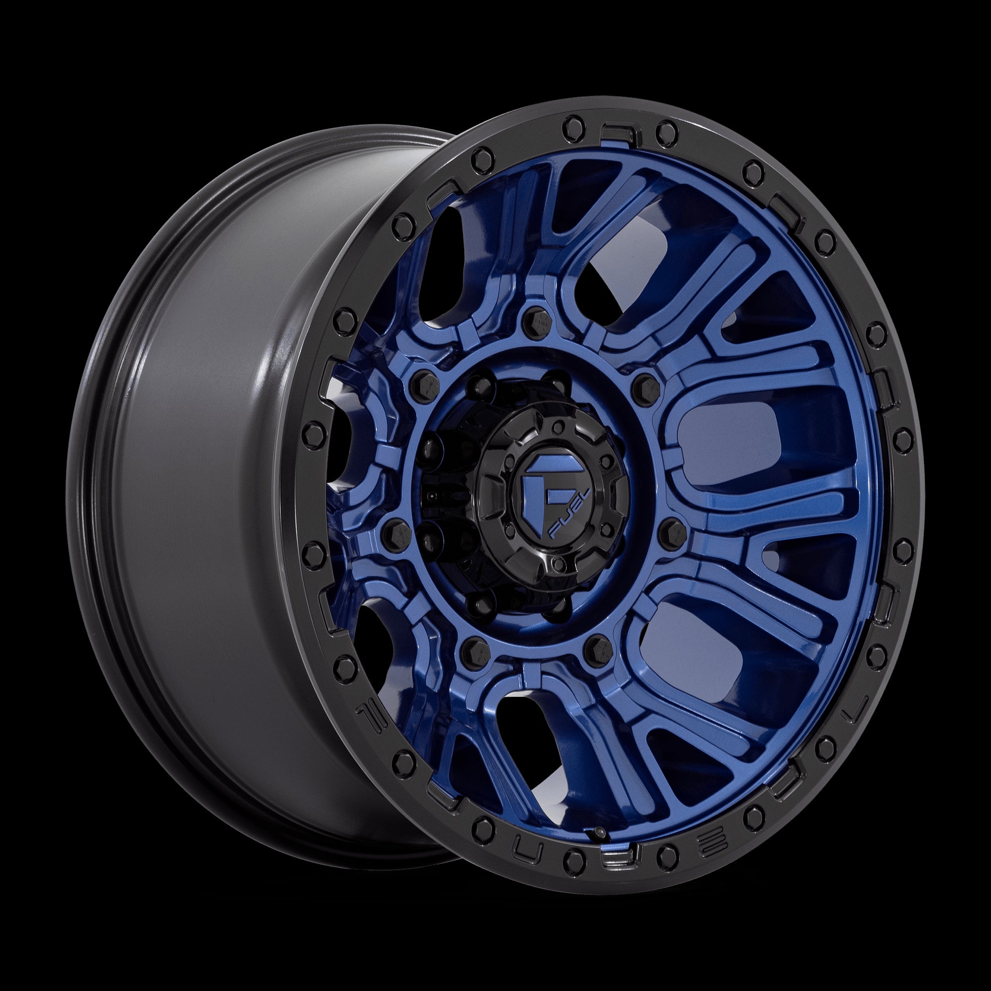 20X10 Fuel 1PC D827 Traction Blue 8X170 ET-18 Wheel Rim