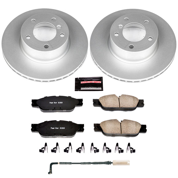 PowerStop Genuine Geomet Coated Rotor and Carbon-Fiber Ceramic Brake Pad Kit