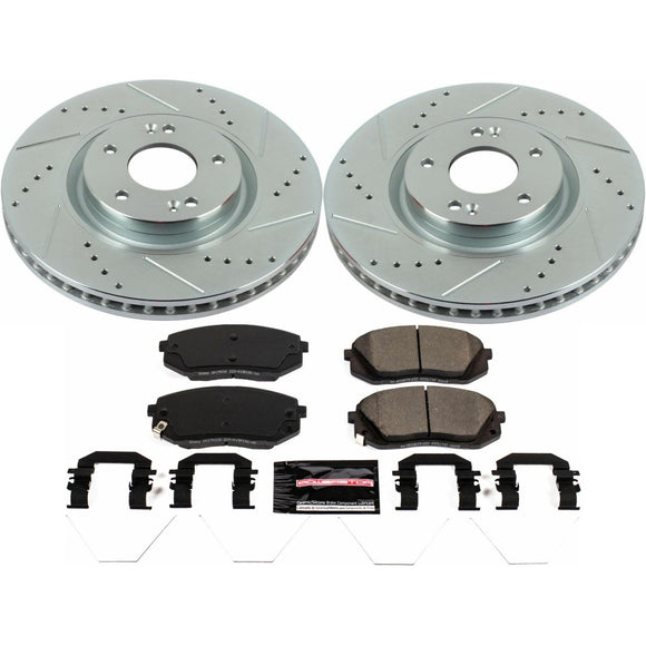 PowerStop Z23 Daily Driver Carbon-Fiber Ceramic Brake Pad and Drilled & Slotted