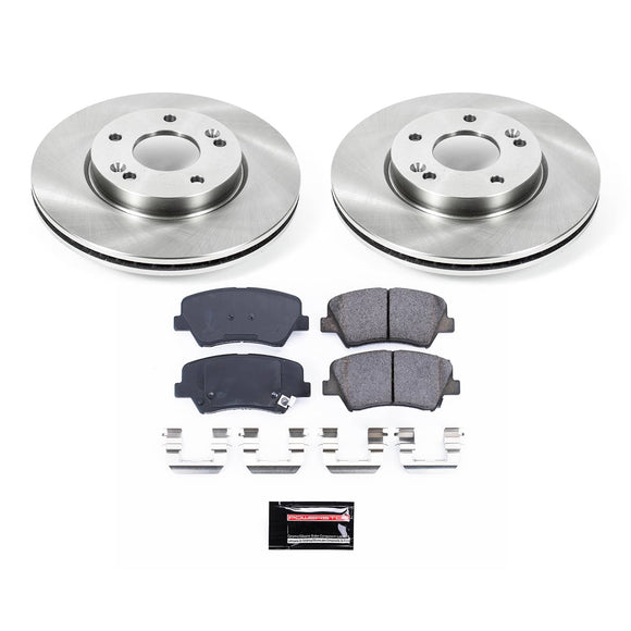 PowerStop OE Stock Replacement Low-Dust Ceramic Brake Pad and Rotor Kit