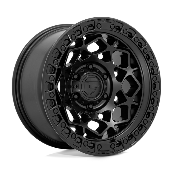 17X9 Fuel D786 Unit Matte Black With Matte Black Ring 5X127 ET-12 wheel rim
