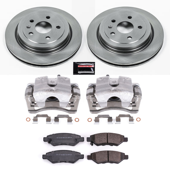 PowerStop OE Stock Replacement Low-Dust Ceramic Brake Pad, Rotor and Caliper Kit
