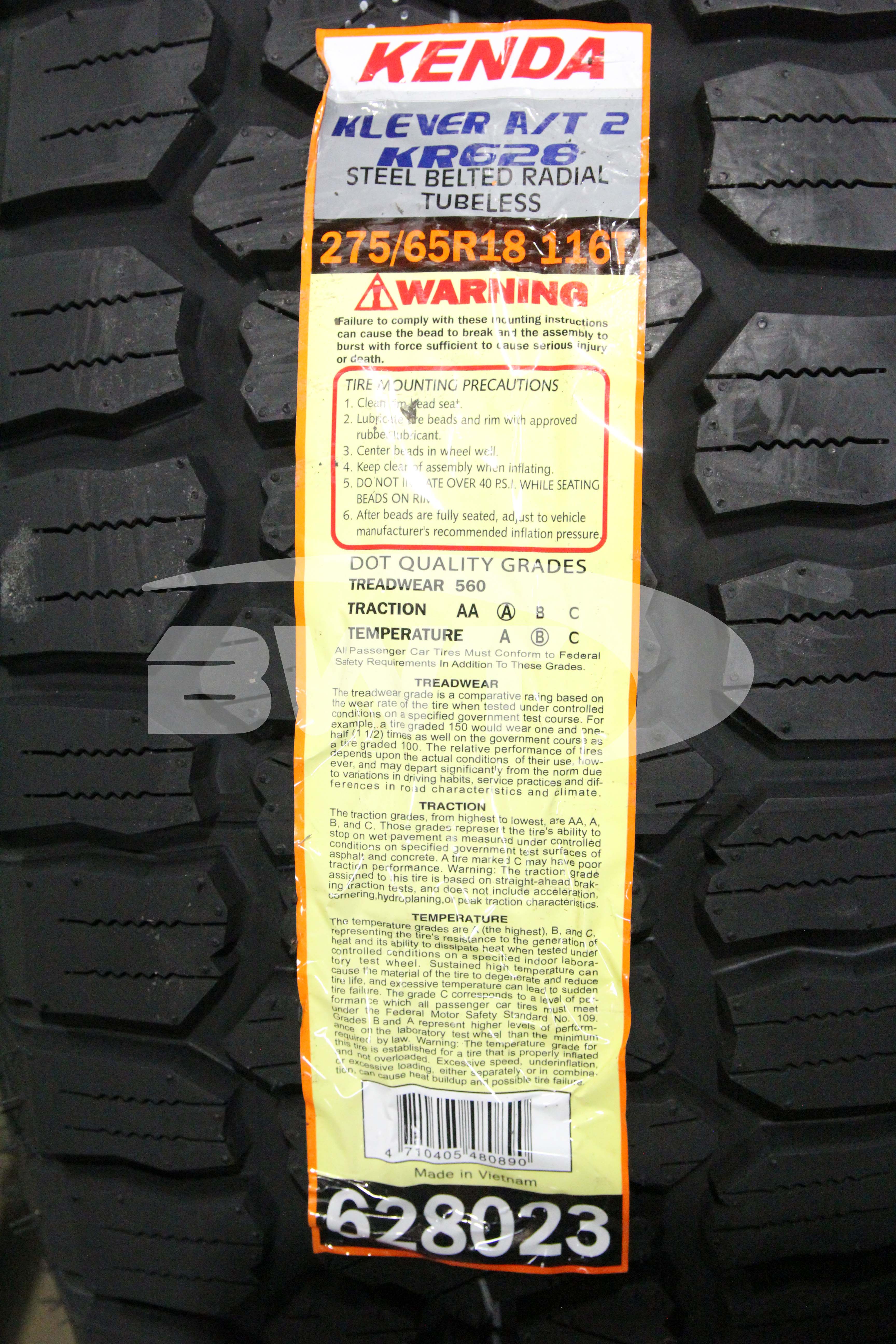 Kenda Klever A/T 2 Tire(s) 275/65R18 116T SL RBL 2756518