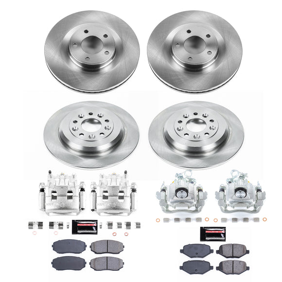 PowerStop OE Stock Replacement Low-Dust Ceramic Brake Pad, Rotor and Caliper Kit