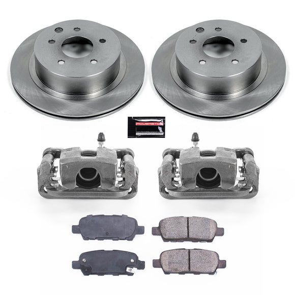 PowerStop OE Stock Replacement Low-Dust Ceramic Brake Pad, Rotor and Caliper Kit