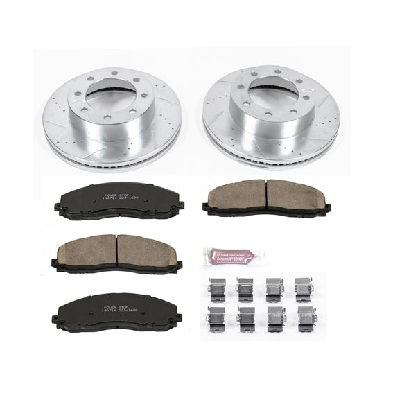 PowerStop Z23 Daily Driver Carbon-Fiber Ceramic Brake Pad and Drilled & Slotted