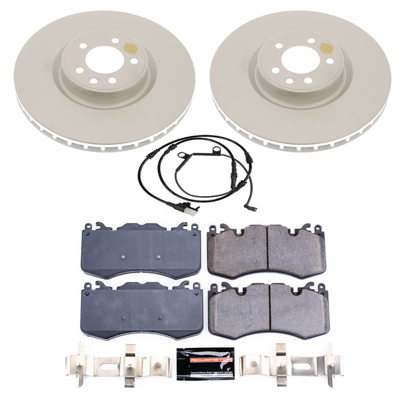 PowerStop Genuine Geomet Coated Rotor and Carbon-Fiber Ceramic Brake Pad Kit
