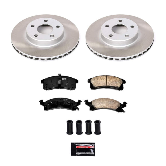 PowerStop Semi-Coated Rotor and Low-Dust Ceramic Brake Pad Kit
