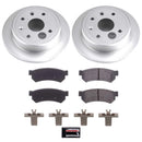 PowerStop Genuine Geomet Coated Rotor and Low-Dust Ceramic Brake Pad Kit