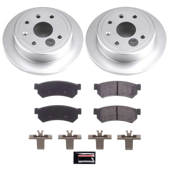 PowerStop Genuine Geomet Coated Rotor and Low-Dust Ceramic Brake Pad Kit