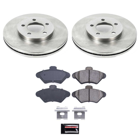 PowerStop OE Stock Replacement Low-Dust Ceramic Brake Pad and Rotor Kit